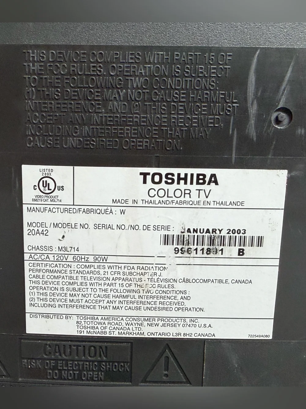 Toshiba 20